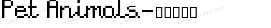 Pet Animals字体转换